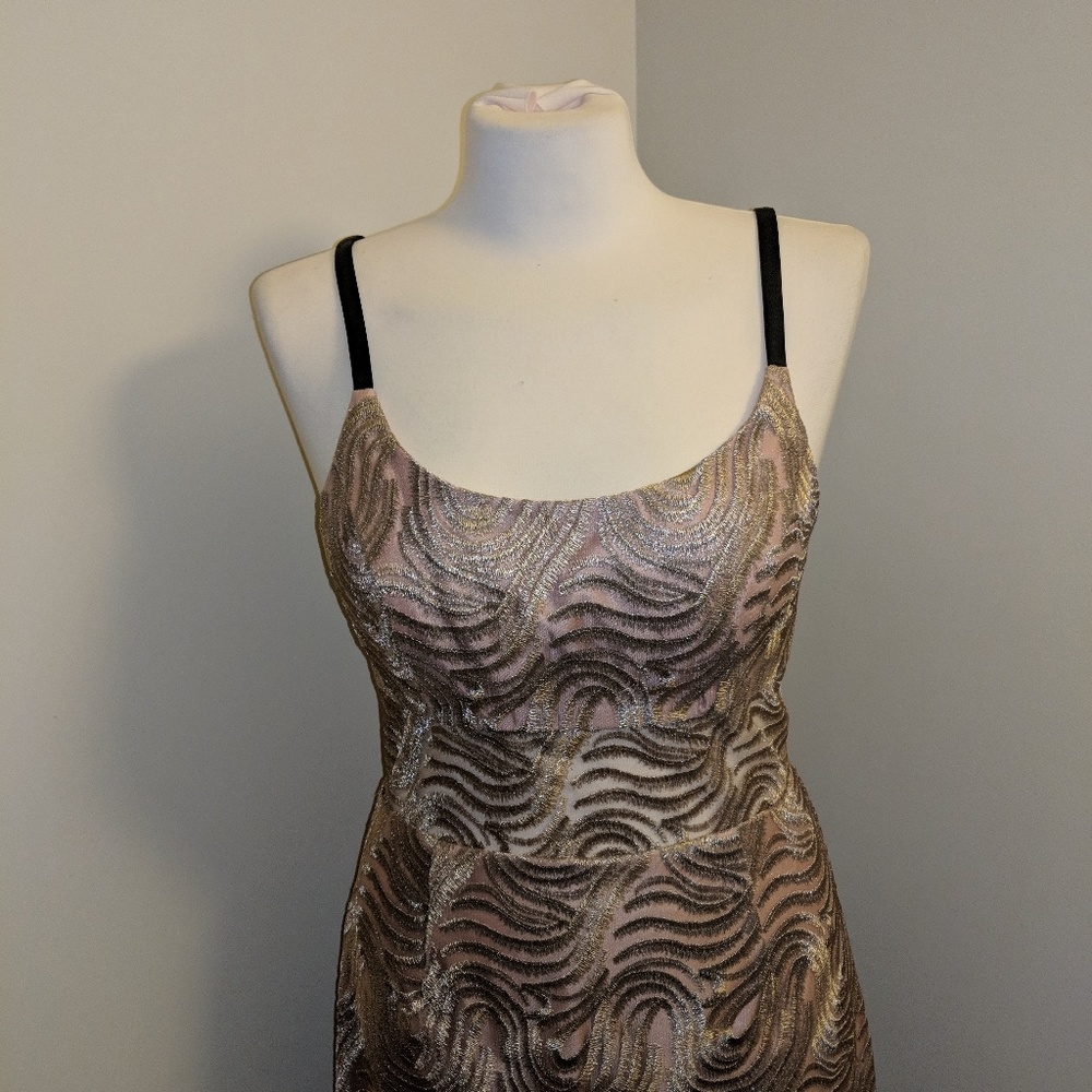 Rose Gold Printed Sheath Dress - Picture 6 of 6